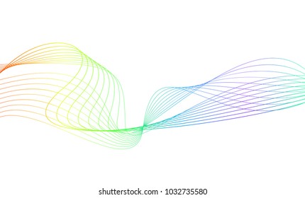 rainbow color abstract wave background template