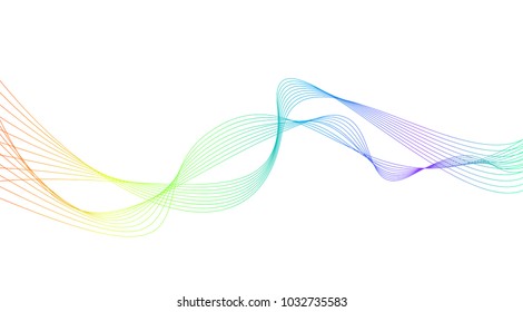 rainbow color abstract wave background template