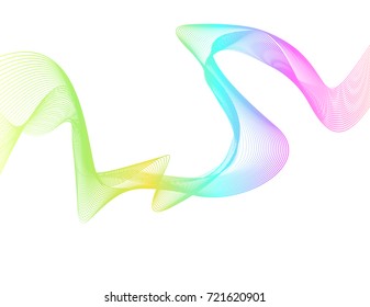 rainbow color abstract wave background template