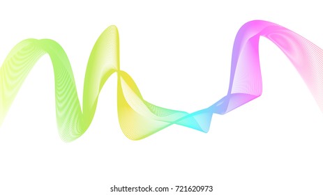 rainbow color abstract wave background template