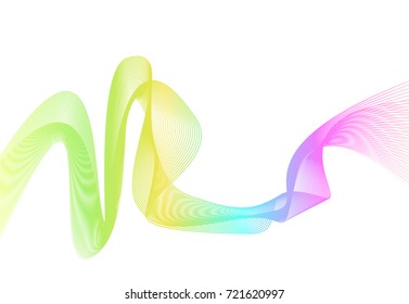 rainbow color abstract wave background template