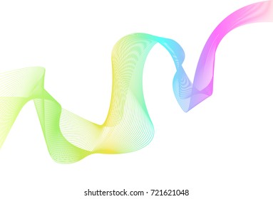 rainbow color abstract wave background template