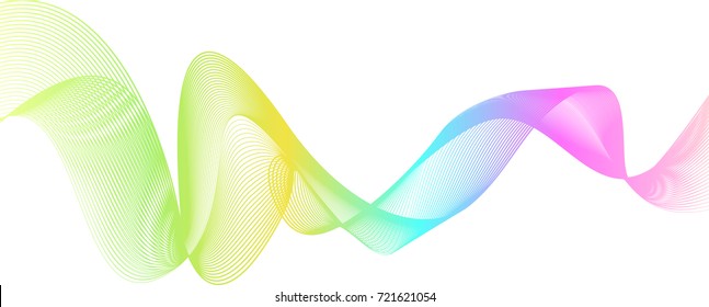 rainbow color abstract wave background template
