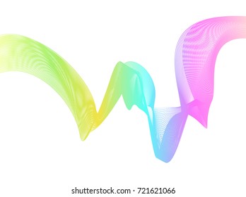 rainbow color abstract wave background template