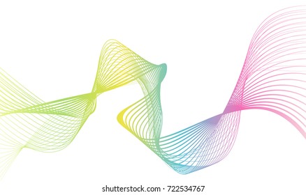 rainbow color abstract wave background template