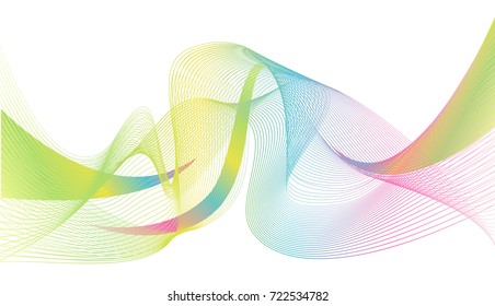 rainbow color abstract wave background template