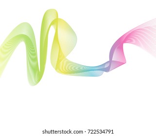 rainbow color abstract wave background template