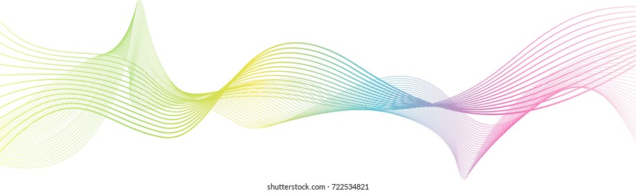 rainbow color abstract wave background template