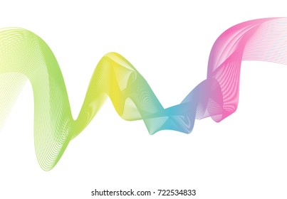 rainbow color abstract wave background template