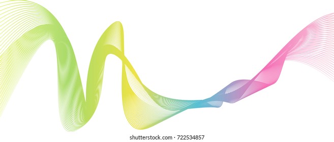 rainbow color abstract wave background template