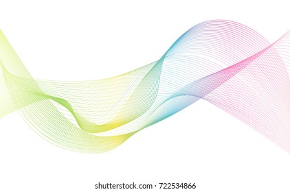 rainbow color abstract wave background template