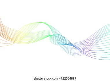 rainbow color abstract wave background template