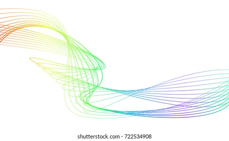 rainbow color abstract wave background template
