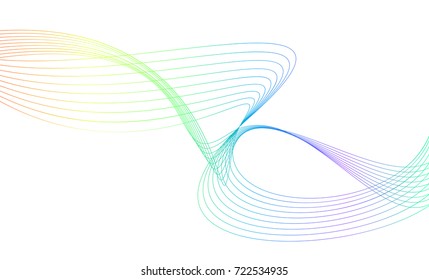 rainbow color abstract wave background template