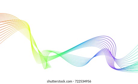 rainbow color abstract wave background template