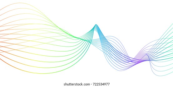 rainbow color abstract wave background template