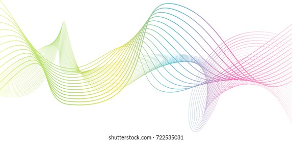 rainbow color abstract wave background template