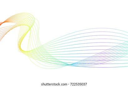rainbow color abstract wave background template