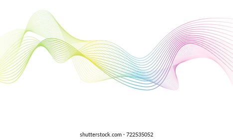 rainbow color abstract wave background template