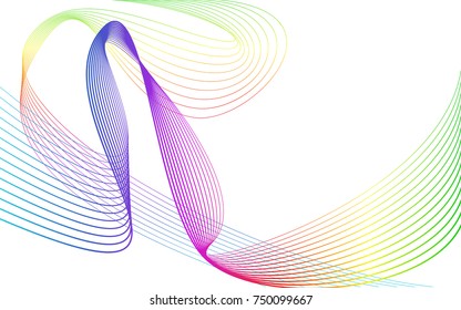 rainbow color abstract wave background template full spectrum stripes