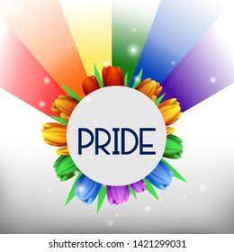Rainbow color background for LGBT Pride month for lesbian, gay, bisexual and transgender. Vector illustration