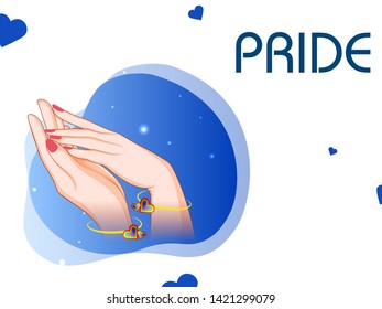 Rainbow color background for LGBT Pride month for lesbian, gay, bisexual and transgender. Vector illustration