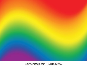 Rainbow color blurred waving background,copy space,banner and wallpaper,LGBTQ+ flag Pride month symbol of lesbian Gay Bisexual Transgender.Celebrated annual , against homosexual.