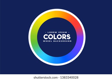 rainbow color circle frame background