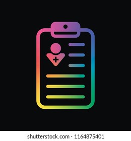 . Rainbow color and dark background