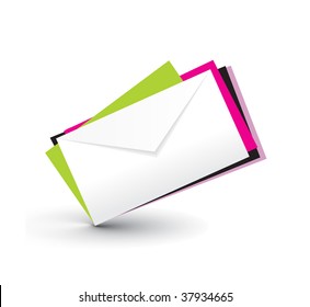 rainbow color envelops icon isolated. Vector illustration.