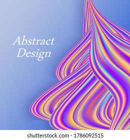 Rainbow color flow wave, trendy modern background design for poster or banner. Lliquid wavy texture. Abstract vector illustration