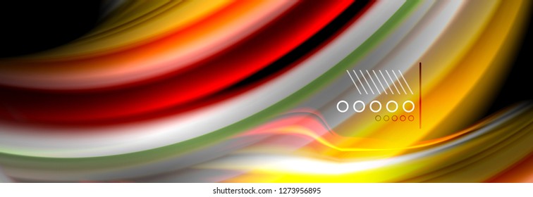 Rainbow Color Wave Linien Flow Poster. Wellenvektor-Liquid-Formen-Design