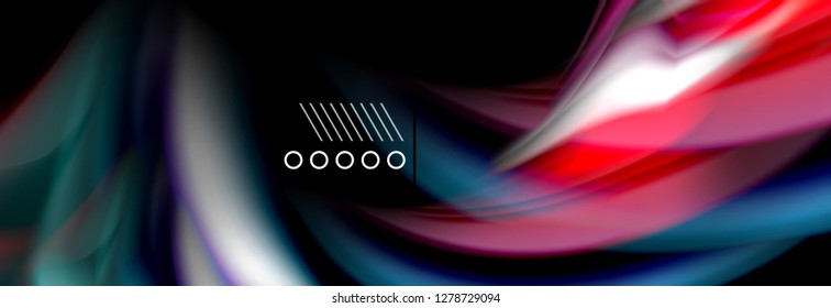 Rainbow Color Wave Linien Flow Poster. Wellenvektor-Liquid-Formen-Design