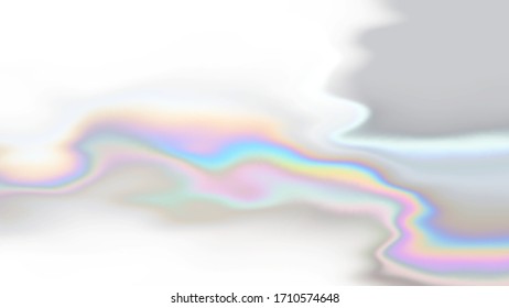 Rainbow color fluids pattern. Abstract background with calm gradient. Fashion iridescent illustration, beautiful trendy holographic wallpaper. Not trace, include mesh gradient. Vector EPS10