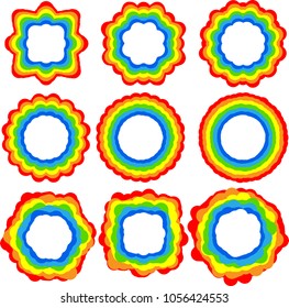 Rainbow color frame