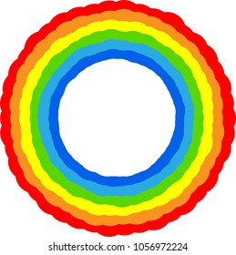 Rainbow color frame