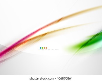 Rainbow color glossy silk elegant wave. Vector abstract background