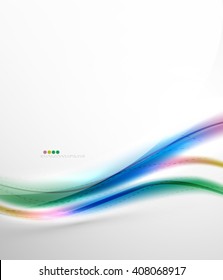 Rainbow Farbe glänzende Seide elegante Welle. Abstrakter Vektorhintergrund