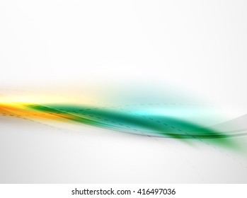 Rainbow color glossy silk elegant wave. Vector abstract background