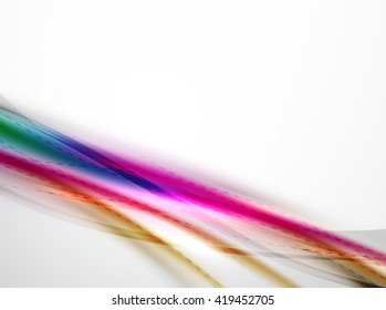 Rainbow color glossy silk elegant wave. Vector abstract background