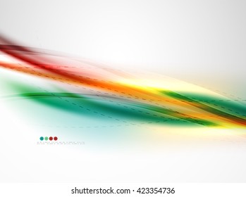 Rainbow color glossy silk elegant wave. Vector abstract background