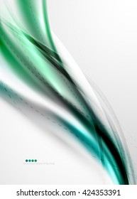 Rainbow color glossy silk elegant wave. Vector abstract background