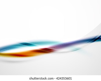 Rainbow color glossy silk elegant wave. Vector abstract background