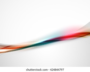 Rainbow color glossy silk elegant wave. Vector abstract background