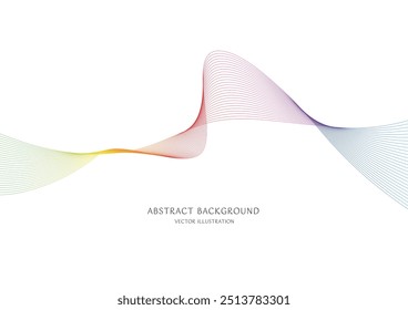 Material de Vector de fondo de curva abstracta de gradiente de color de arco iris