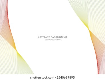 Rainbow color gradient abstract curve background vector material