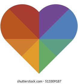 Rainbow Color Heart