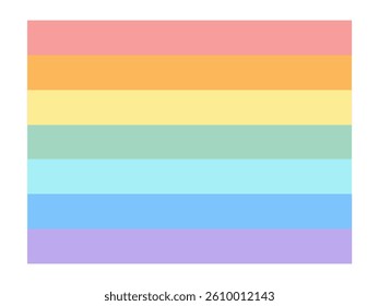 Rainbow color horizontal stripe background material