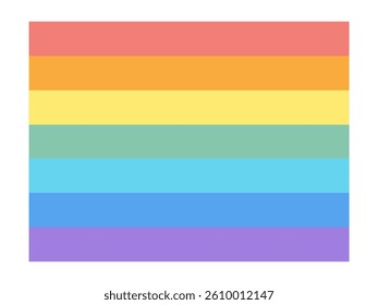 Rainbow color horizontal stripe background material
