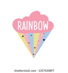 rainbow color ice cream